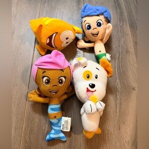 🐠 Bubble Guppies Gil, Molly, Mr Grouper, Bubble Puppy 4 Plush Doll Set 8"